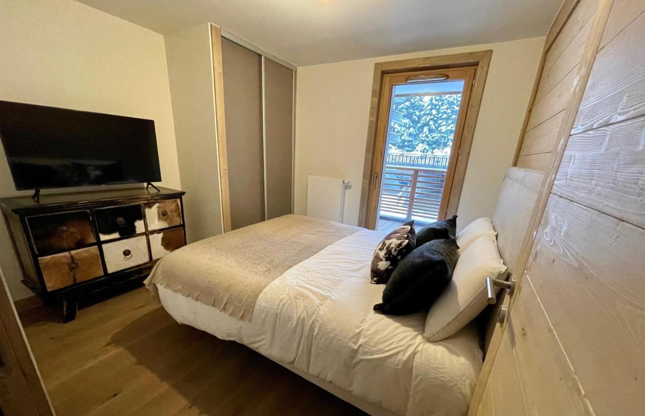 Appartement De Standing Plein Centre Station, 50M Des Pistes Les Gets Bagian luar foto