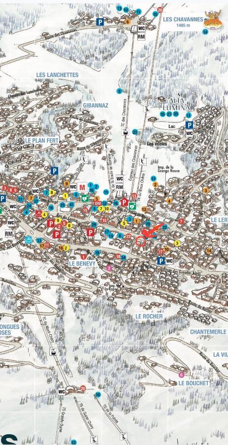 Appartement De Standing Plein Centre Station, 50M Des Pistes Les Gets Bagian luar foto